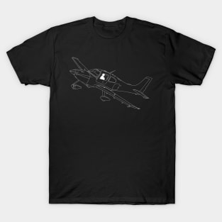 Cirrus SR22 Aircraft Illustration T-Shirt